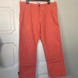 Casual mens khaki pants 34x30 coral color